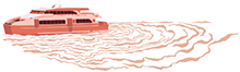 Illustration of a water taxi